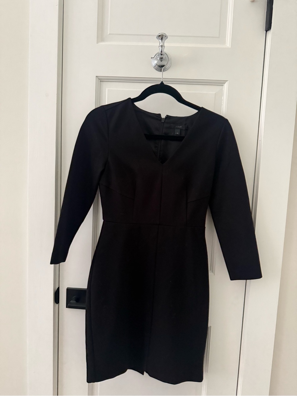 J. Crew Classic Black Sheath Dress Size 0 petite